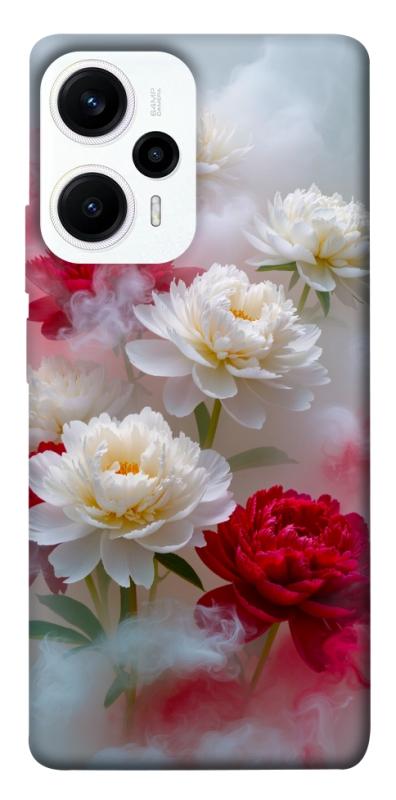 Чехол itsPrint Red and white smoke для Xiaomi Poco F5 / Note 12 Turbo, цветы, купить оптом с доставкой