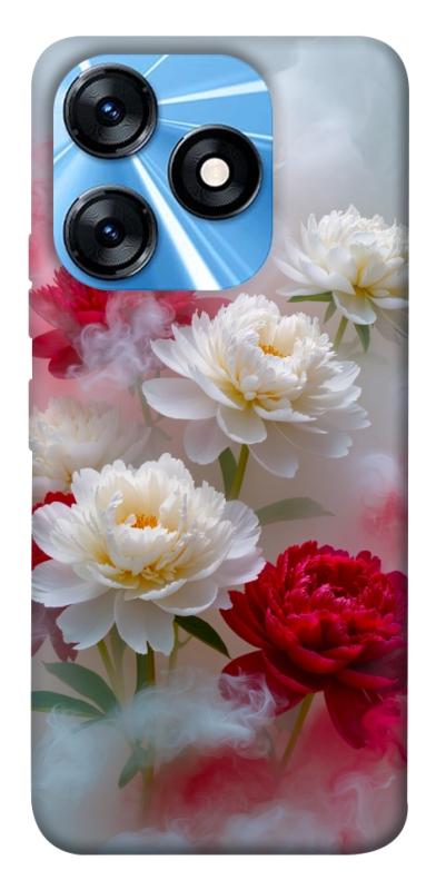 Чехол itsPrint Red and white smoke для TECNO Spark 10 Pro, цветы, купить оптом с доставкой