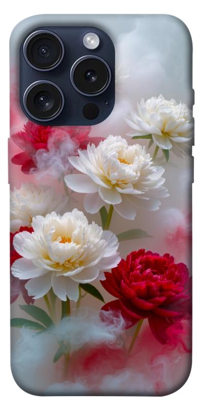 Чехол itsPrint Red and white smoke для Apple iPhone 15 Pro (6.1"), цветы, купить оптом с доставкой