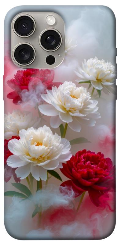 Чехол itsPrint Red and white smoke для Apple iPhone 15 Pro Max (6.7"), цветы, купить оптом с доставкой
