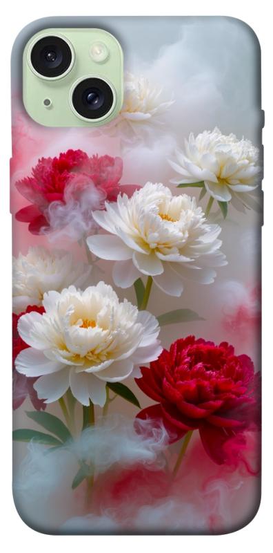 Чехол itsPrint Red and white smoke для Apple iPhone 15 Plus (6.7"), цветы, купить оптом с доставкой