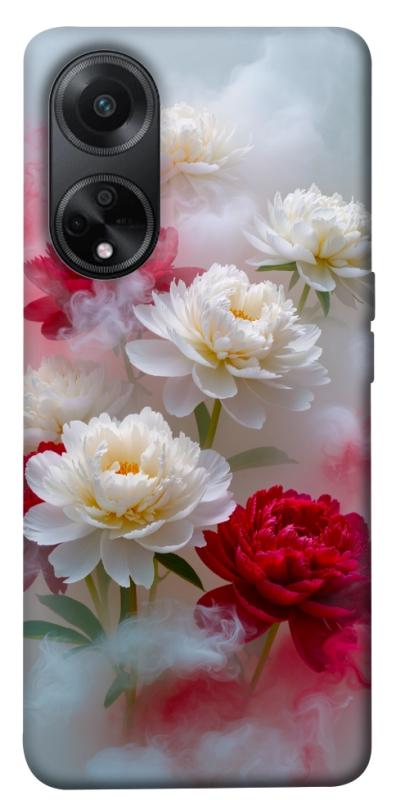 Чехол itsPrint Red and white smoke для Oppo A98, цветы, купить оптом с доставкой