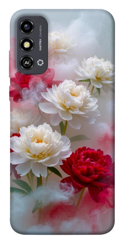 Чохол itsPrint Red and white smoke для ZTE Blade A53, квіти, купити оптом з доставкою