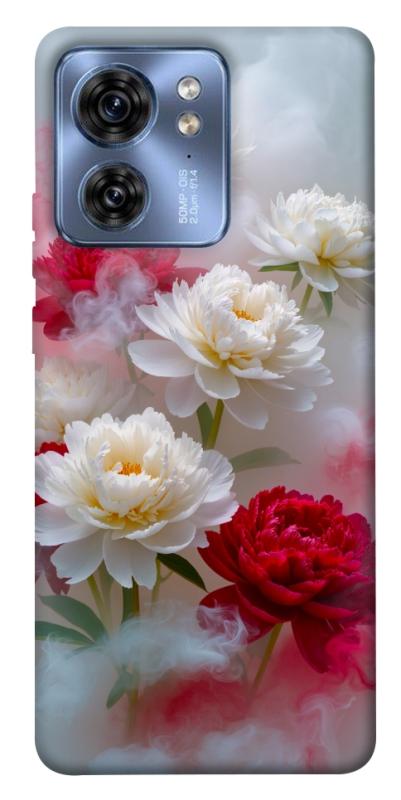 Чохол itsPrint Red and white smoke для Motorola Edge 40, квіти, купити оптом з доставкою