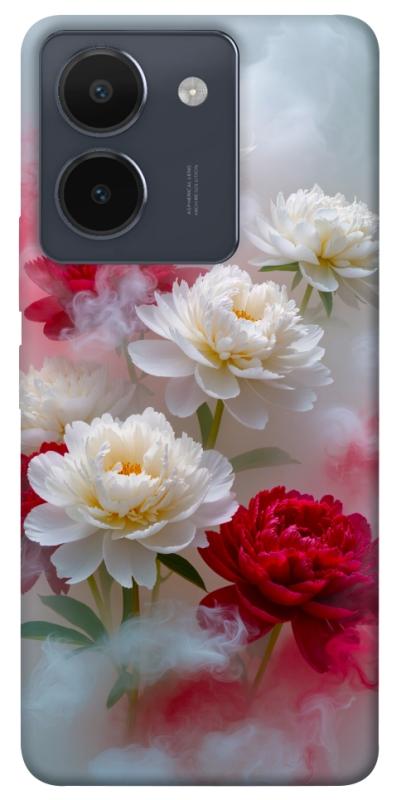 Чехол itsPrint Red and white smoke для Vivo Y36, цветы, купить оптом с доставкой