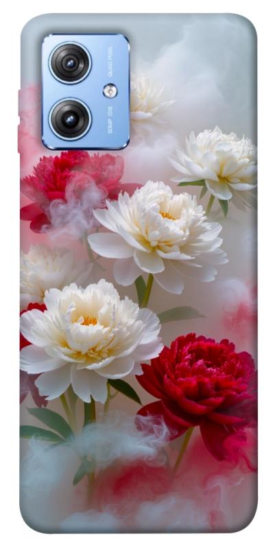 Чохол itsPrint Red and white smoke для Motorola Moto G84, квіти, купити оптом з доставкою