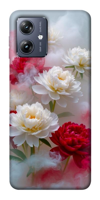 Чехол itsPrint Red and white smoke для Motorola Moto G54, цветы, купить оптом с доставкой