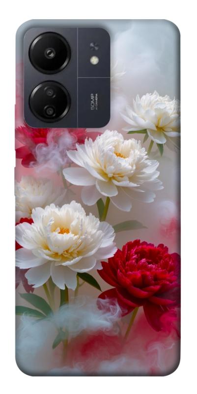 Чехол itsPrint Red and white smoke для Xiaomi Redmi 13C, цветы, купить оптом с доставкой