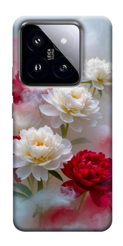Чохол itsPrint Red and white smoke для Xiaomi 14 Pro, квіти, купити оптом з доставкою