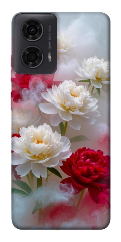 Чехол itsPrint Red and white smoke для Motorola Moto G24, цветы, купить оптом с доставкой