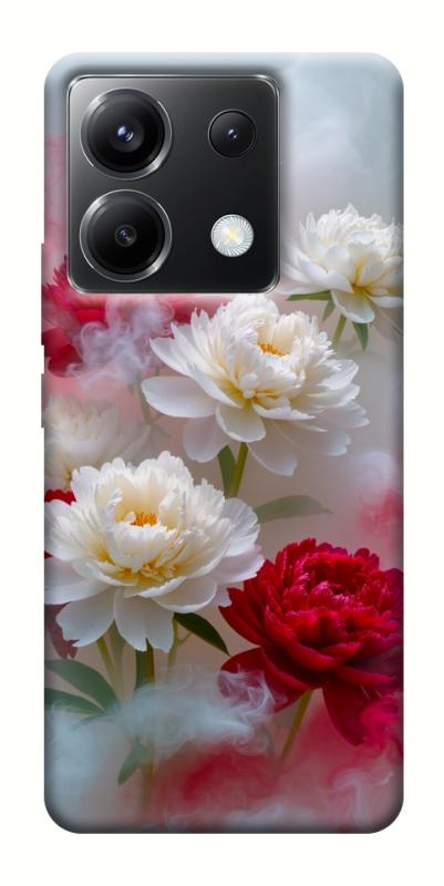 Чехол itsPrint Red and white smoke для Xiaomi Poco X6, цветы, купить оптом с доставкой