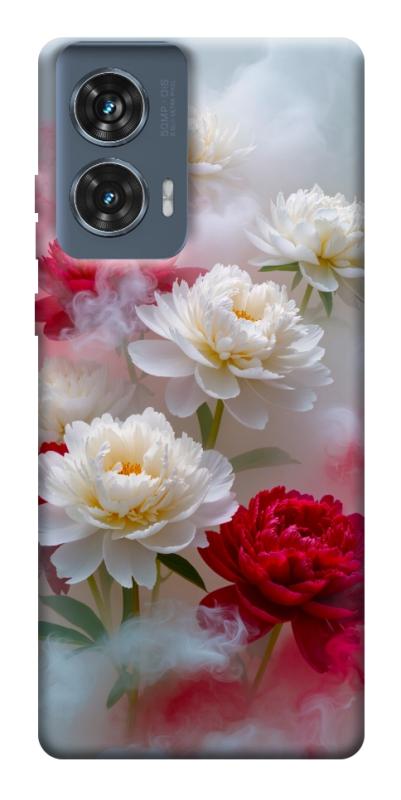 Чохол itsPrint Red and white smoke для Motorola Edge 50 Fusion, квіти, купити оптом з доставкою