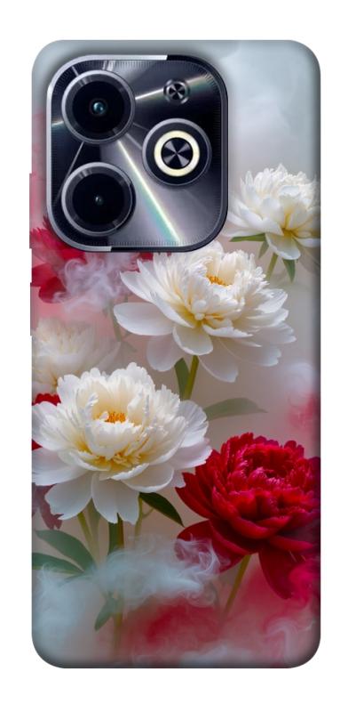 Чохол itsPrint Red and white smoke для Infinix Hot 40i, квіти, купити оптом з доставкою