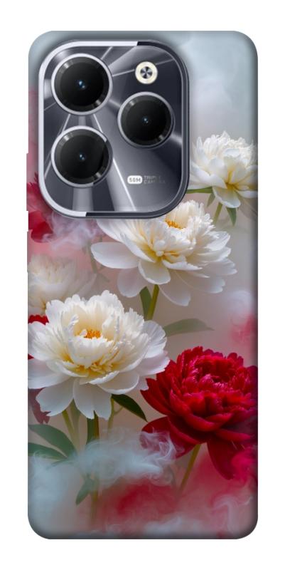 Чехол itsPrint Red and white smoke для Infinix Hot 40, цветы, купить оптом с доставкой