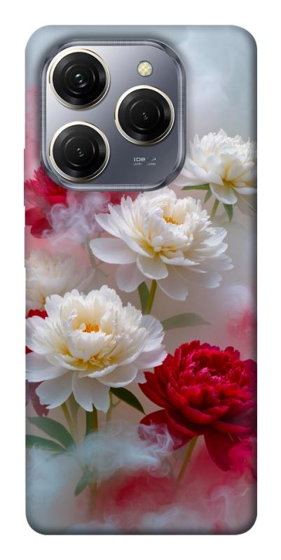 Чехол itsPrint Red and white smoke для TECNO Spark 20 Pro, цветы, купить оптом с доставкой
