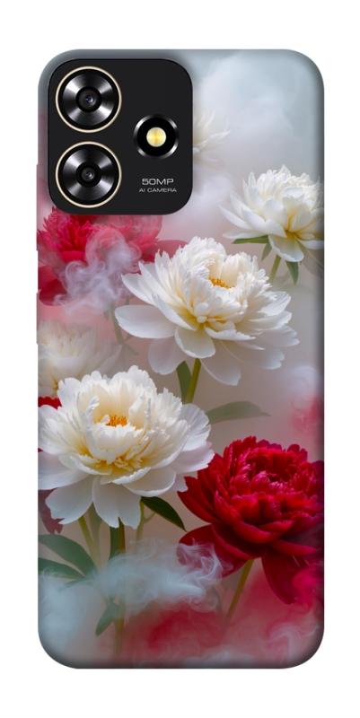 Чехол itsPrint Red and white smoke для ZTE Blade A73 4G, цветы, купить оптом с доставкой
