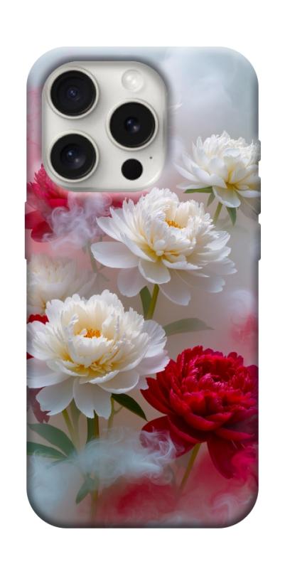 Чехол itsPrint Red and white smoke для Apple iPhone 16 Pro (6.3"), цветы, купить оптом с доставкой