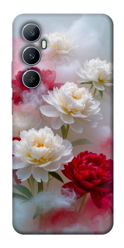 Чехол itsPrint Red and white smoke для Realme C65 4G, цветы, купить оптом с доставкой