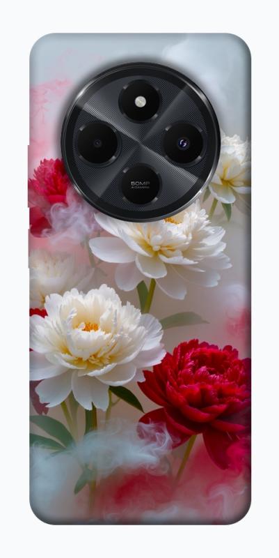 Чехол itsPrint Red and white smoke для Xiaomi Redmi 14C / Poco C75, цветы, купить оптом с доставкой