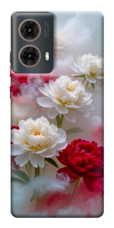 Чехол itsPrint Red and white smoke для Motorola Moto G85, цветы, купить оптом с доставкой