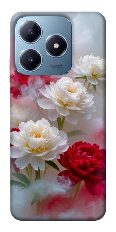 Чехол itsPrint Red and white smoke для Realme C63 4G, цветы, купить оптом с доставкой