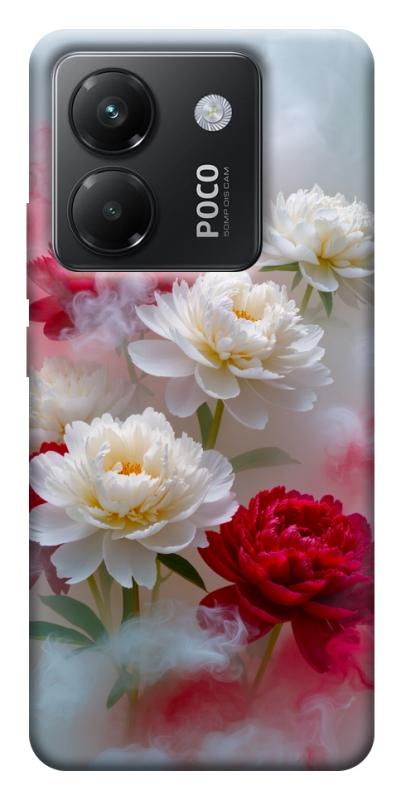 Чохол itsPrint Red and white smoke для Xiaomi Poco M7 Pro 5G, квіти, купити оптом з доставкою