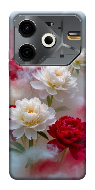 Чохол itsPrint Red and white smoke для TECNO Pova 6 Neo (LI6), квіти, купити оптом з доставкою