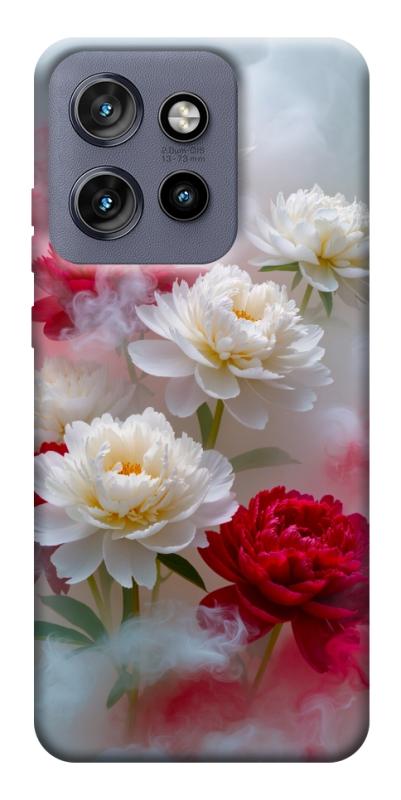 Чехол itsPrint Red and white smoke для Motorola Edge 50 Neo, цветы, купить оптом с доставкой