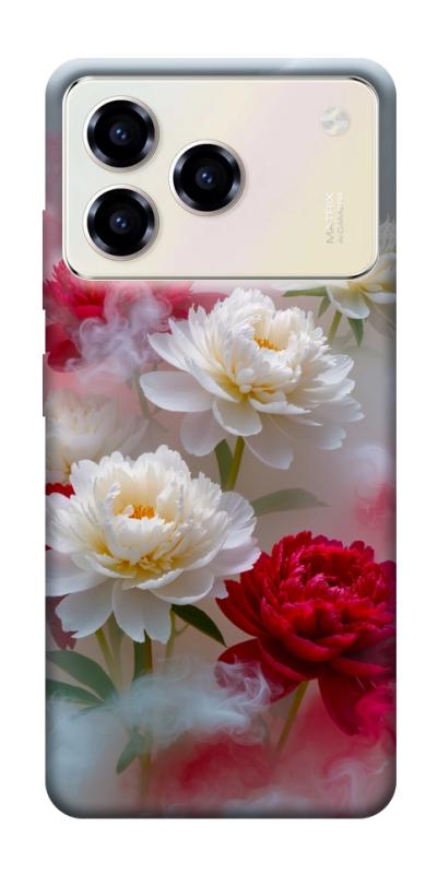 Чехол itsPrint Red and white smoke для ZTE Blade A76, цветы, купить оптом с доставкой