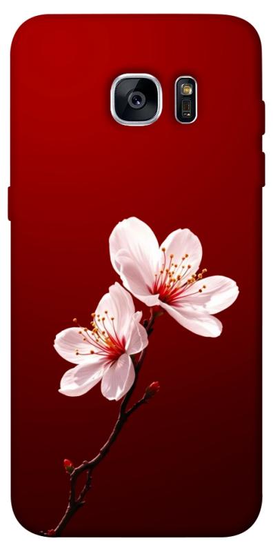 Чехол itsPrint Sakura red для Samsung G935F Galaxy S7 Edge, цветы, купить оптом с доставкой