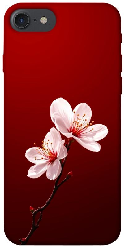 Чехол itsPrint Sakura red для Apple iPhone 7 / 8 (4.7"), цветы, купить оптом с доставкой