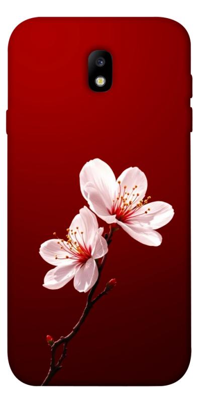 Чехол itsPrint Sakura red для Samsung J730 Galaxy J7 (2017), цветы, купить оптом с доставкой