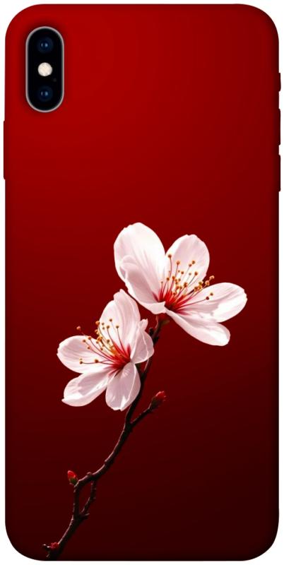 Чохол itsPrint Sakura red для Apple iPhone X (5.8"), квіти, купити оптом з доставкою