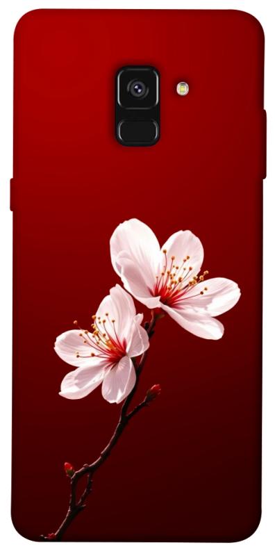 Чехол itsPrint Sakura red для Samsung A530 Galaxy A8 (2018), цветы, купить оптом с доставкой