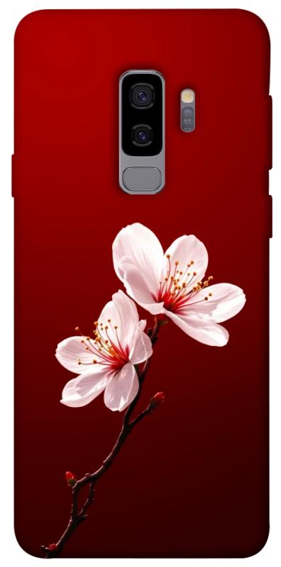Чехол itsPrint Sakura red для Samsung Galaxy S9+, цветы, купить оптом с доставкой