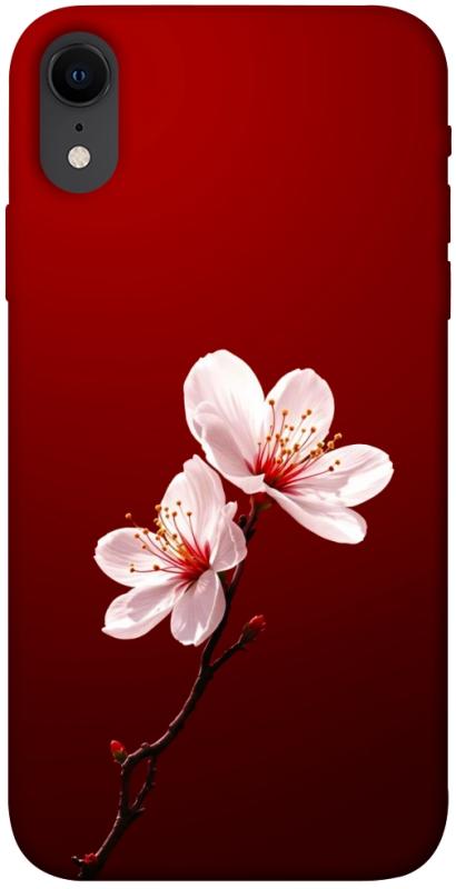 Чехол itsPrint Sakura red для Apple iPhone XR (6.1"), цветы, купить оптом с доставкой