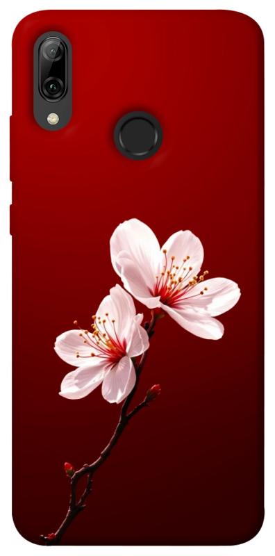 Чехол itsPrint Sakura red для Huawei P Smart (2019), цветы, купить оптом с доставкой