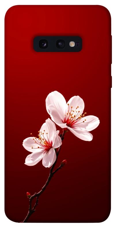 Чехол itsPrint Sakura red для Samsung Galaxy S10e, цветы, купить оптом с доставкой