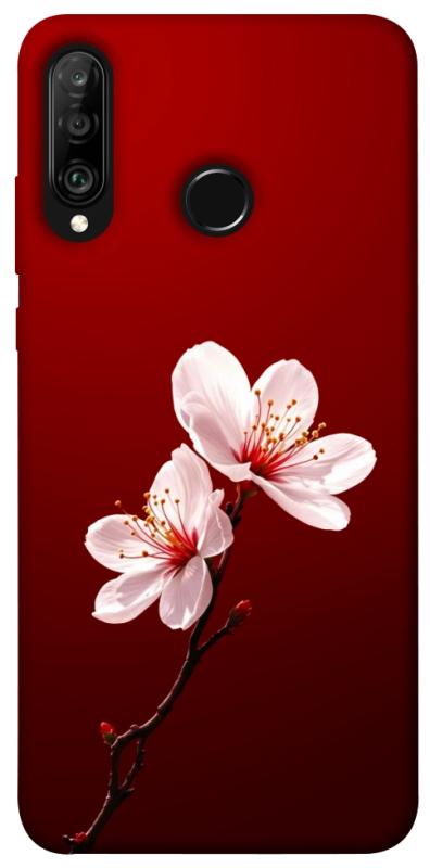 Чехол itsPrint Sakura red для Huawei P30 lite, цветы, купить оптом с доставкой