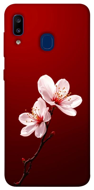 Чехол itsPrint Sakura red для Samsung Galaxy A20 / A30, цветы, купить оптом с доставкой