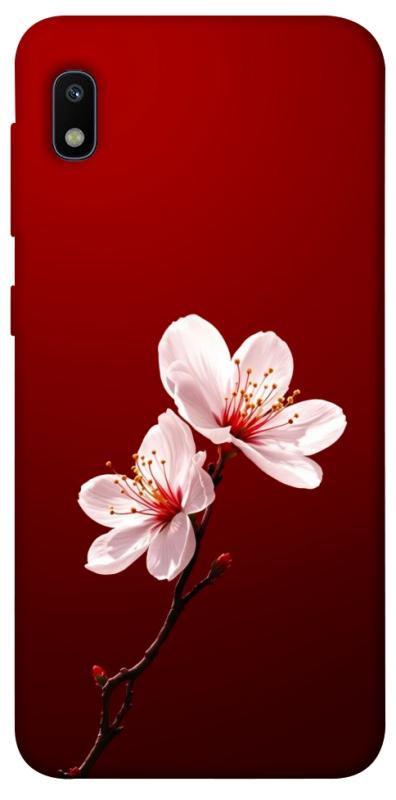 Чехол itsPrint Sakura red для Samsung Galaxy A10 (A105F), цветы, купить оптом с доставкой