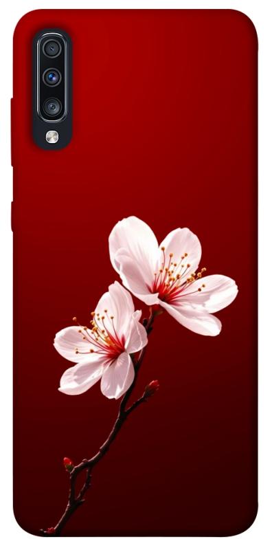 Чехол itsPrint Sakura red для Samsung Galaxy A70 (A705F), цветы, купить оптом с доставкой