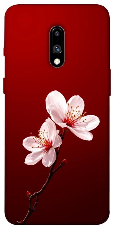 Чехол itsPrint Sakura red для OnePlus 7, цветы, купить оптом с доставкой