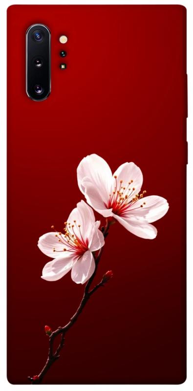 Чехол itsPrint Sakura red для Samsung Galaxy Note 10 Plus, цветы, купить оптом с доставкой