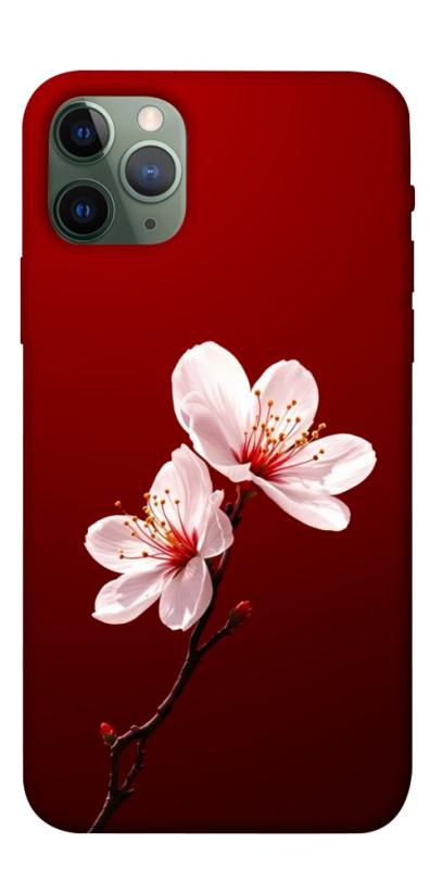 Чехол itsPrint Sakura red для Apple iPhone 11 Pro (5.8"), цветы, купить оптом с доставкой