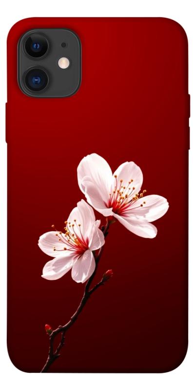 Чехол itsPrint Sakura red для Apple iPhone 11 (6.1"), цветы, купить оптом с доставкой