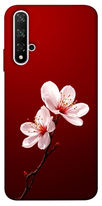 Чохол itsPrint Sakura red для Huawei Honor 20 / Nova 5T, квіти, купити оптом з доставкою