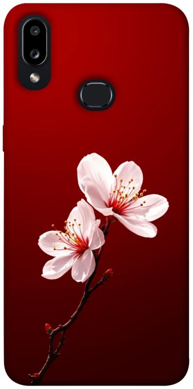 Чехол itsPrint Sakura red для Samsung Galaxy A10s, цветы, купить оптом с доставкой