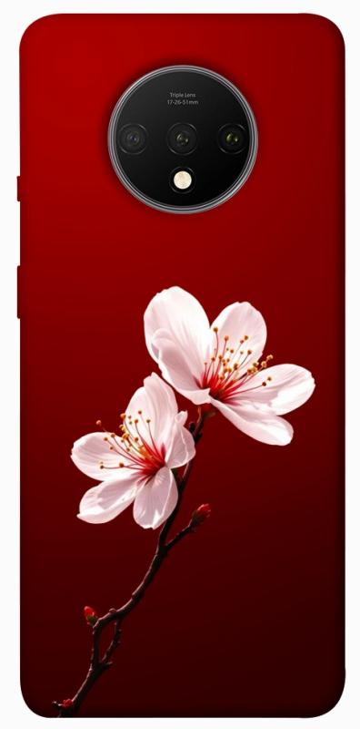 Чохол itsPrint Sakura red для OnePlus 7T, квіти, купити оптом з доставкою