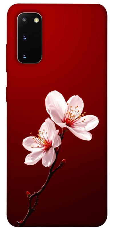 Чехол itsPrint Sakura red для Samsung Galaxy S20, цветы, купить оптом с доставкой